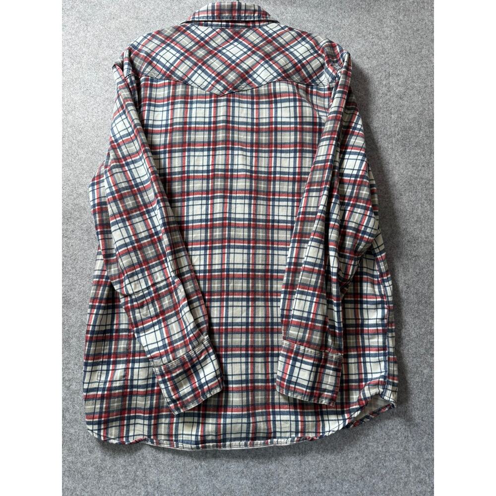 Carhartt FR Flame Resistant Plaid Work Shirt Large CAT 2 Western Snap - Picture 9 of 9